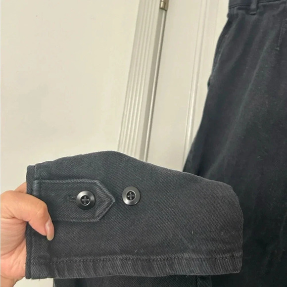 Aritzia Wilfred Free Jeans Womens Size 12 Black Modern Cargo Twill High Rise - Picture 8 of 12